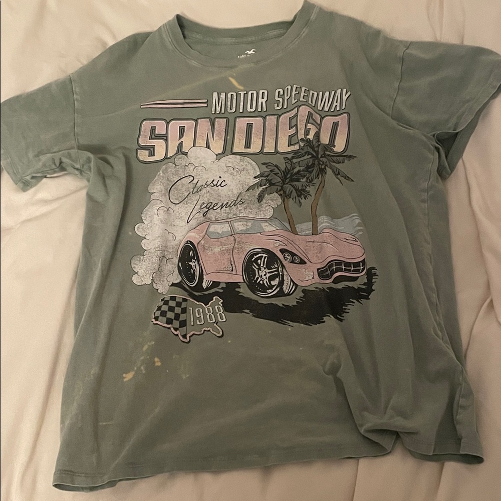 Hollister Olive Green Crew Neck T-Shirt